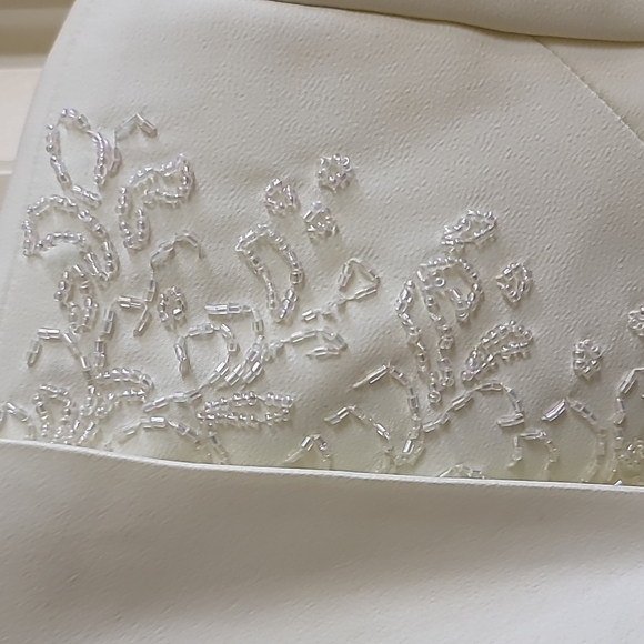 Charm Designs New York beaded dress jacket size 10 Cream - Picture 3 of 7